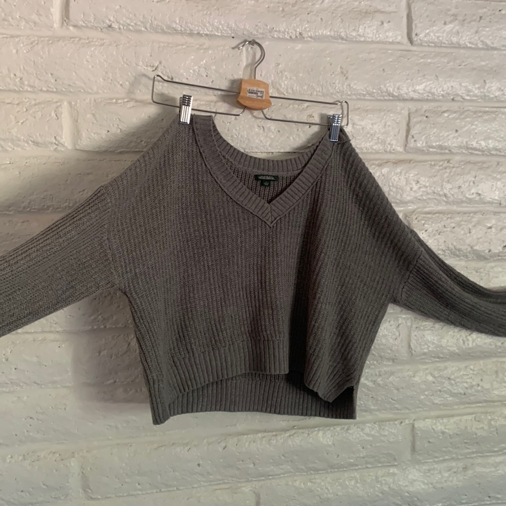 Gray Wildfable V-Neck Sweater